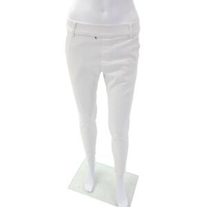 Flog Womens Cotton Stretch Pull-On Skinny Casual Pants Solid White Size 24